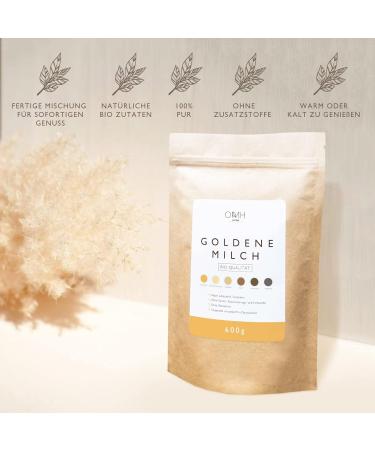 Organic Golden Milk 600g | Turmeric Ashwagandha Ginger Triphala Ceylon Cinnamon & Pepper Powder | Ayurvedic Superfood Mix | International Shipping - Buy Online on GoSupps.com
