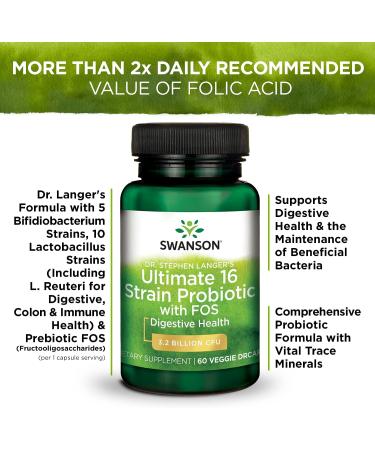 Swanson Dr. Stephen Langer's Formula - Natural Probiotic with Prebiotic FOS - 60 Veggie Capsules - Buy Online on GoSupps.com