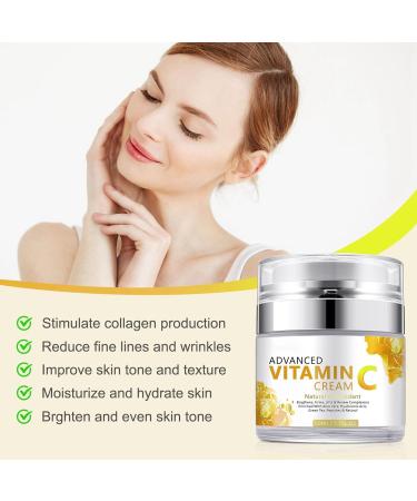 Shop Vitamin C Cream - Anti-Aging Face Moisturizer with Hyaluronic Acid & Niacinamide for Wrinkle Reduction | International Shipping - Buy Online on GoSupps.com
