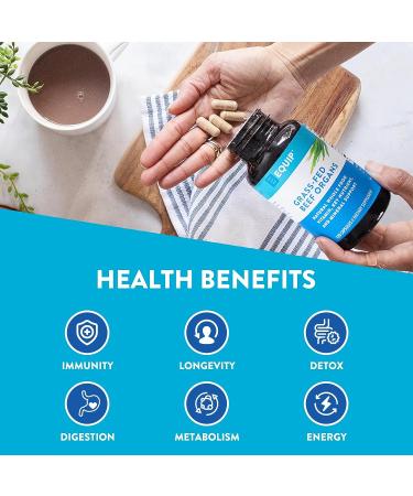 Equip Foods Grass-Fed Beef Organs Supplement - Heart, Kidney & Spleen Support - Detox & Digestion - Hormone Antibiotic Free - 120 Capsules - Buy Online on GoSupps.com