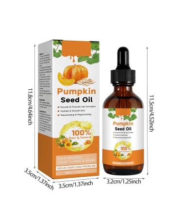 Pumpkin Seed Oil for Hair Growth & Care - 60ml (2PC) | Essential for Hair Loss Eyelash Beard & Nail Growth | Scalp & Body Massage Oil - Buy Online on GoSupps.com
