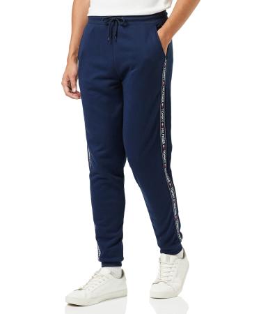 Tommy Hilfiger Men's Jogging Pants Track Pant Hwk Regular Fit L Blue (Navy Blazer)