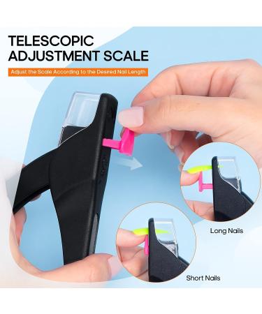 Funfe Black Nail Clipper Trimmer with Nail File - Professional Acrylic False Nail Cutter for Salon & Home Manicure - Buy Online on GoSupps.com