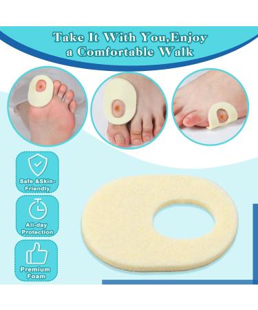 Nuanchu 36 Pcs Felt Callus Cushions - Oval Adhesive Pads for Pain Relief | Soft Breathable Foot Care for Men & Women | 1.7 x 2.2 Inch Callus Pads - Buy Online on GoSupps.com