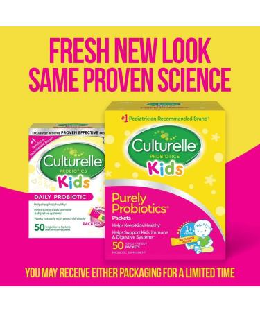 Culturelle Kids Daily Probiotic - Unflavored, 50 Single Serve Packets for Digestive Health - Buy Online on GoSupps.com