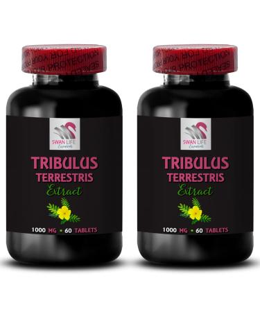 Tribulus Terrestris dietary supplement - TRIBULUS TERRESTRIS EXTRACT - Tribulus Extract Organic Tribulus Tribulus Terrestris pills Natural Tribulus Tribulus Terrestris pills 2 Bot 120 Capsules