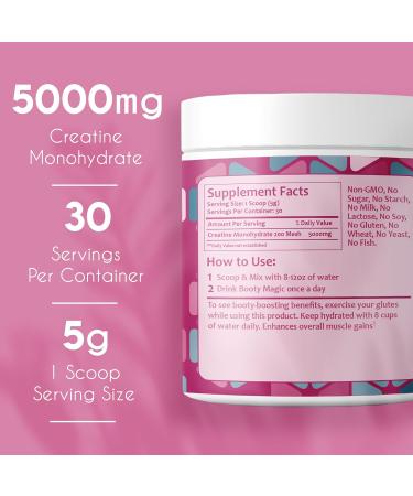 Booty Building Creatine for Women - Micronized Formula for Glute Gains & Muscle Growth - 30 Servings - Buy Online on GoSupps.com