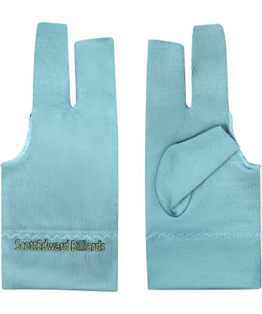 Polymath Billiard Gloves Set of 10 - 3-Finger Snooker & Pool Cue Gloves for Men & Women - Spandex Lycra - Ideal for Left or Right Hand - Hellblau - Buy Online on GoSupps.com