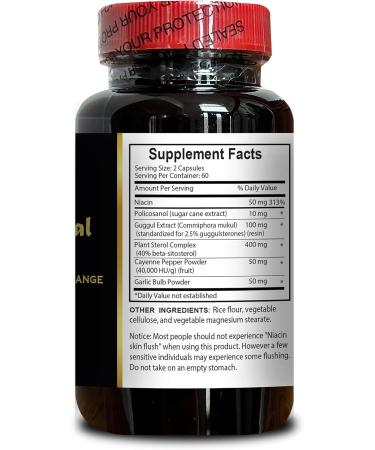 OLANTA TRADE SOLUTION Choless Control Heart-Friendly Herbal Blend with Niacin Policosanol Guggul Garlic Cayenne & Plant Sterols for Normal Cholesterol Levels 1 Bottle 60 Capsules - Buy Online on GoSupps.com