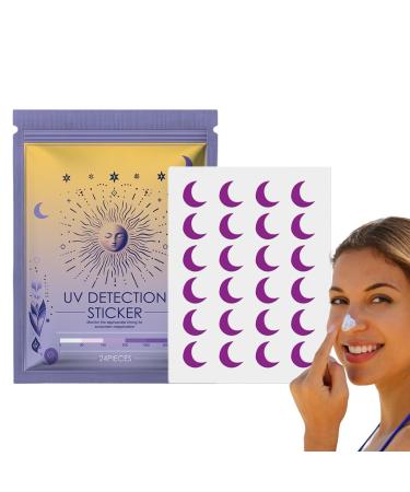 UV Detection Patches Sunblock Stickers Sunscreen Reminder Stickers Sun UV Sticker Sunblock Patches Sunscreen Stickers for UV Protection Moon
