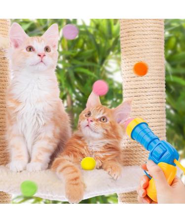 umorismo 2 Pieces Plush Ball Shooting Gun for Cats Cat Ball Gun Interactive Toy Cat Ball Toy Launch Gun with 100 Pcs Balls Cat Ball Toy Launcher for Cat - Buy Online on GoSupps.com