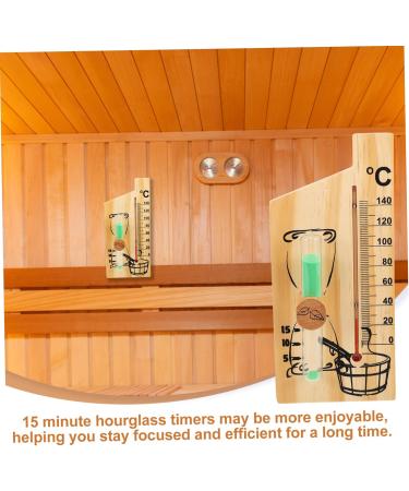 Premium Sauna Timer Glass Tube Hourglass - 15 & 2 Minutes Rotating Sand Timer for Sauna Oven & Beach Use - Buy Online on GoSupps.com