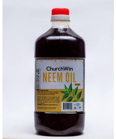 Churchwin Neem Oil - Cold-Pressed Moisturizer and Hair Nourisher for All Skin Types - 1 Liter (34 fl oz) - Buy Online on GoSupps.com