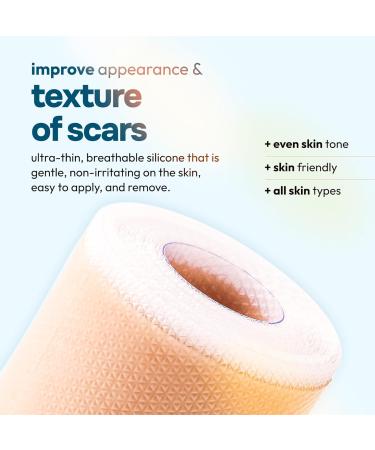 Reusable Silicone Scar Tape Sheets (120 x 1.6 ) - Medical Grade Treatment for Surgical Scars Keloids & Burns - Customizable for Tummy Tucks & C-Sections - Buy Online on GoSupps.com