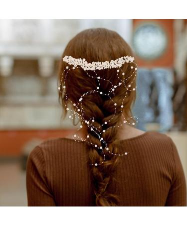 LIFKOME Wedding Hair Comb Tassel Pearl Hairpins Bride Headpiece Princess Fairy Hair Accessory Pearl Hair Jewelry for Women Girls Favors - Buy Online on GoSupps.com