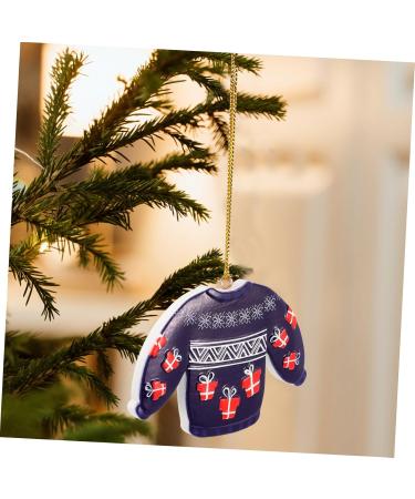 Alipis 4pcs Pendant Resin Xmas Design Party Home Christmas Pendants Sweater Tree Ornament Festival Hanging Bluex4pcs 9x6cmx4pcs - Buy Online on GoSupps.com