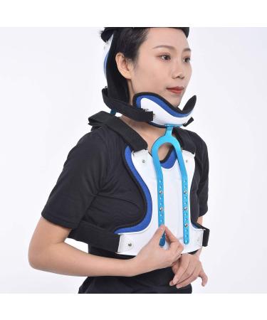 Adjustable Neck Breast Corrector & Lumbar Support Device | Blue Solid Braces for Rehabilitation - Buy Online on GoSupps.com