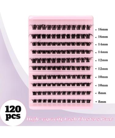 Riya Lash Clusters 120Pcs DIY Eyelash Extenisons Natural Look Wispy Clusters Lashes 8-16MM D Curl Individual Lashes DIY at Home Wispy Fluffy Lash Extensions Reusable Individuals DIY at Home (04) RY-04 - Buy Online on GoSupps.com