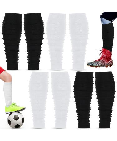 Vicenpal Football Calf Compression Leg Sleeves - Black/White - Men, Boys, Women - Set of 4 - Buy Online on GoSupps.com