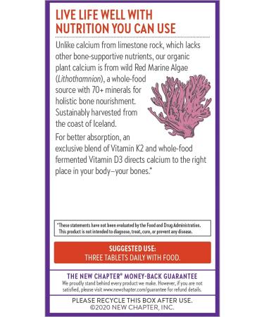 New Chapter Bone Strength Take Care - 60 Vegetarian Tablets for Optimal Bone Health - Buy Online on GoSupps.com