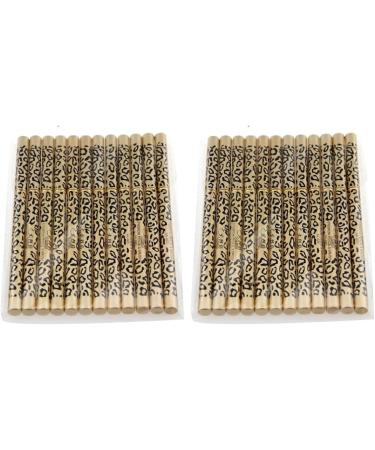 FOMIYES 2pcs Set 12pcs Waterproof Eyebrow Pen Eyebrow Pencil Brush Iron Tube Leopard Print Eyeliner 1 count (Pack of 1) As Shownx2pcs - Buy Online on GoSupps.com