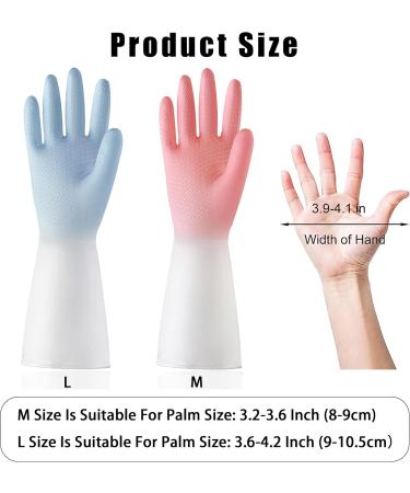 4 Pairs Reusable Dishwashing Gloves Waterproof Long Rubber Gloves Cleaning Gloves Household Non-Slip Kitchen Gloves Dish Gloves Dish Washing Gloves for Kitchen Bathroom Gardening - Buy Online on GoSupps.com