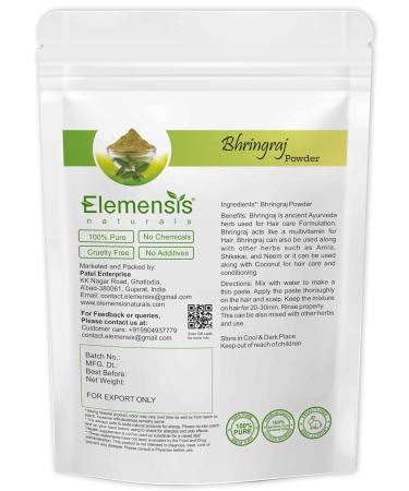 100% Pure Bhringraj Powder (Eclipta Alba) - Natural Hair Care | 227g (8oz) for Healthy Beautiful Hair - International Shipping Available - Buy Online on GoSupps.com