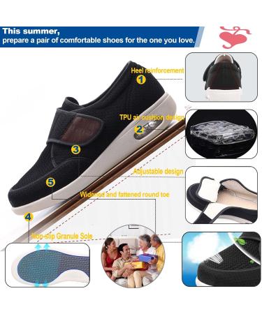 Men's Wide Diabetic Shoes with Removable Memory Foam Insoles - Light Blue, Size 11.5/12.5 - Buy Online on GoSupps.com