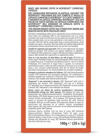 by Amazon Espresso Coffee Capsules Compatible with Nespresso Aluminum Capsule Light Roast 100 Pieces 5 Pack - Buy Online on GoSupps.com