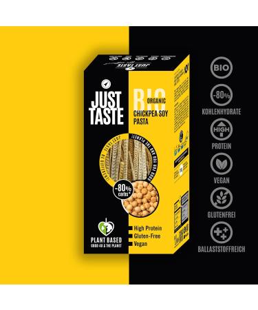  Just Taste Be different JUST TASTE Pack of 6 boxes of organic soy and chickpea fettuccine/linguine 250g - Buy Online on GoSupps.com