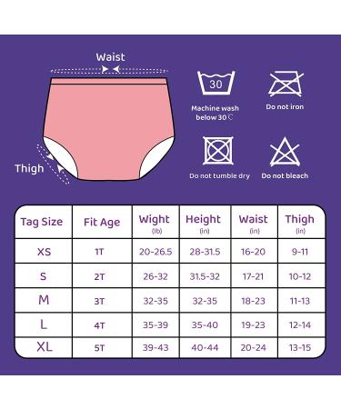 BISENKID 6 Pack Waterproof Plastic Pants for Toddlers | Potty Training Diaper Covers 3T Girls | Good Elastic & Breathable Design | 6 Count - Buy Online on GoSupps.com