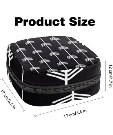 Portable Women's Binding-Up Bags | Menstrual Cup Pocket & Pads for Teens | Artistic White Arrow Pattern - Shop Now! - Buy Online on GoSupps.com