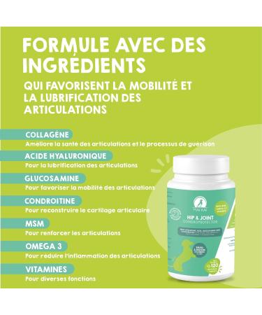 MAIKAI Anti-Osteoarthritis Tablets for Small and Medium Dogs - 120 tablets - Food supplement concentrated in Glucosamine Chondroitin MSM Omega 3 - Strengthens Joints - Buy Online on GoSupps.com
