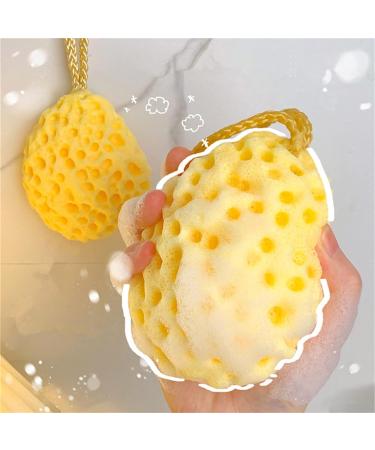 Natural Sea Wool Bath Sponges with Lanyard - Exfoliating Body Scrubber (4 Pack) - Buy Online on GoSupps.com