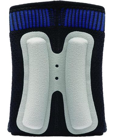 Large Black/Blue Achilles Sleeve with Dual Gel Compression Strips - Support and Protection - Buy Online on GoSupps.com