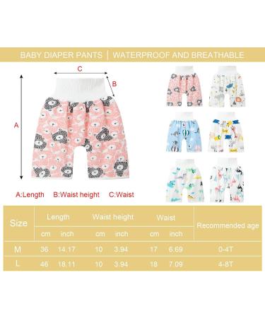 Baby Diaper Skirt 2 in 1 TPU Waterproof Reusable Nappy Shorts | Animal World High Waist | Boys Girls Cotton Training Pants - Buy Online on GoSupps.com