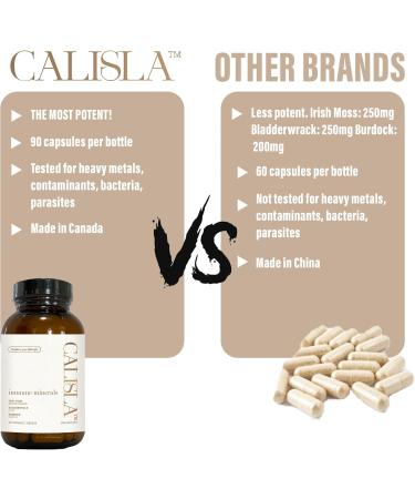 Calisla - Irish Sea Moss Bladderwrack Burdock Root capsules 90ct. - Sea Moss Capsules - HIGH POTENCY - Immune Minerals - Buy Online on GoSupps.com