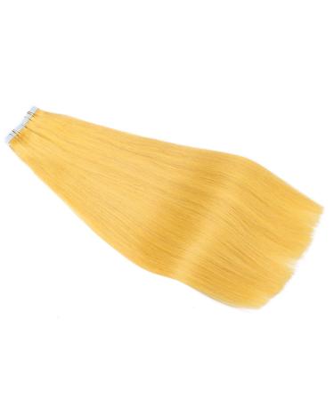 Shop Novon Hair Extensions: 60cm Yellow Tape-In Extensions | 100% Remy Real Hair | 50 Tresses (2.5g Each) - Buy Online on GoSupps.com