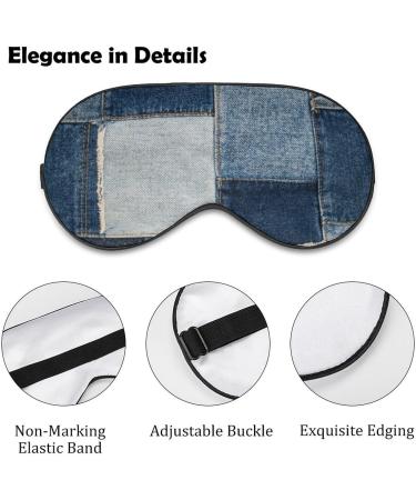 Retro Blue Jeans Sleep Mask | Soft Adjustable Eye Covers | Light-Blocking Blindfold for Men Women & Kids - Buy Online on GoSupps.com