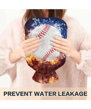NAANLE Fire Sport Baseball Heat Bottle - 2L Large Transparent Hot Water Bottle for Bed Hand & Feet Warmer | Pain Relief & Heat Therapy - Buy Online on GoSupps.com