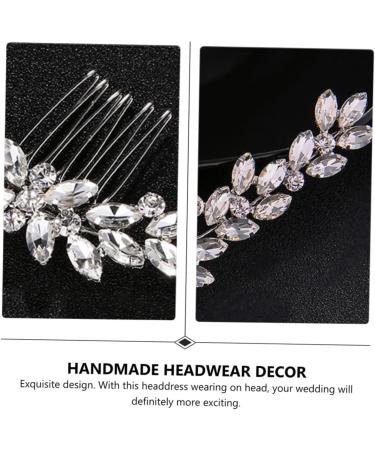 DOITOOL 1pc Hair Comb Tiara Barrettes for Women Teasing Combs for Women Bride Hair Side Comb Bridal Headdress Rhinestone Headdress Rhinestone Headwear Miss Alloy Rhinestones Bun - Buy Online on GoSupps.com