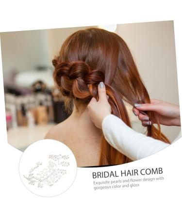 minkissy Accessories wedding hair accessories bridal hair Handmade hair Simulated pearls hair white hair accessories bride headpieces for wedding women hair wedding hair Comb - Buy Online on GoSupps.com