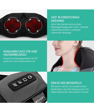 VOYOR-HEALTH Neck Massager with Heat - 4D Shiatsu Massage Device for Neck Shoulder Back & Full Body Pain Relief - PJ100 - Buy Online on GoSupps.com