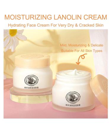 Pure Lanolin Cream for Very Dry Skin | Hydrating Organic Face Moisturizer for Women & Men - International Shipping Available - Buy Online on GoSupps.com
