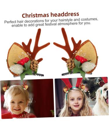 FRCOLOR 3 Pairs Christmas Hair Clips Kid Hair Clips Deer Antler Decor Kids Headband Animal Horns Hair Clip Deer Hair Barrettes Xmas Hair Accessories Antler Hair Decorations Xmas Hairpins - Buy Online on GoSupps.com