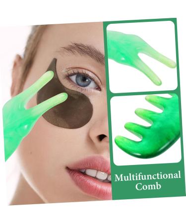 Magiclulu 3 Sets Scalp Massage Device - Jade Comb & Y-Shaped Fork Scraping Tool for Relaxation & Care - Buy Online on GoSupps.com