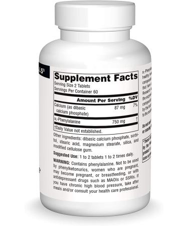 Source Naturals DLPA 375 mg - 120 Tablets | Amino Acid Support for Mood & Energy - Buy Online on GoSupps.com