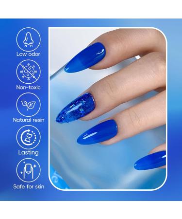 6 Colors Blue Purple Series Gel Nail Polish Kit-Glitter Sparkle Purple Diamond Blue Navy Blue Sapphire Blue- Soak-Off UV/LED Nail Polish Gel for Home Salon DIY Nail Art 5ML - Buy Online on GoSupps.com