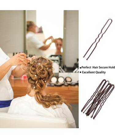 200 PCS Bobby Pins for Thick Hair U Shaped Hair Pins Hair Grips for Buns Secure Hold Girls Women Styling Pins with Storage Box Hair Decoration Hairdressing Salon Home Use Brown - Buy Online on GoSupps.com