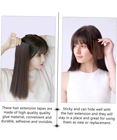 Didiseaon Double Sided Extension Tape 10 Sheets double sided pu curly human hair wig film Label Headband Reissue block extension belt Tape for Hair Extension double sided tape extend glue - Buy Online on GoSupps.com